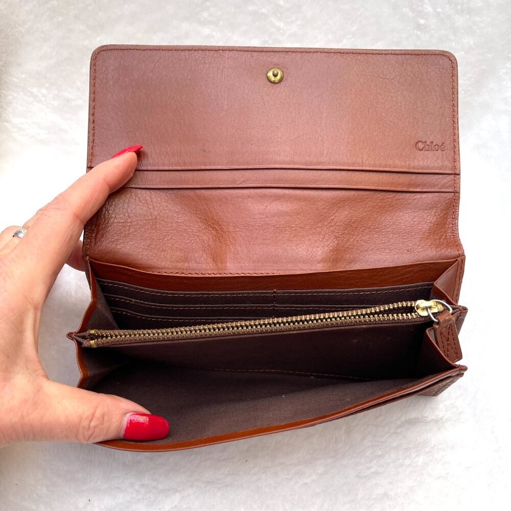 Chloe Brown calfskin continental Long Wallet - Picture 6 of 11